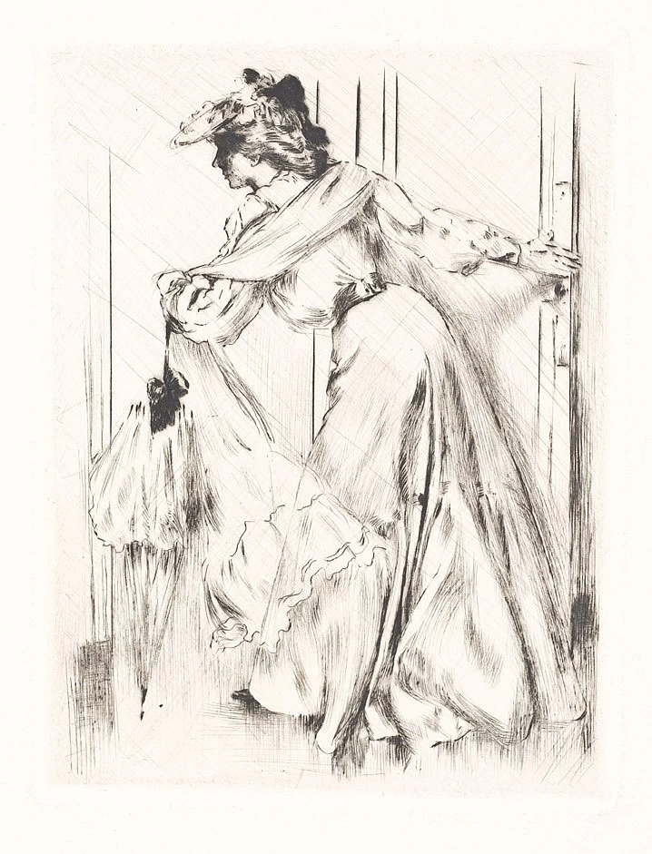 Studio di donna con ombrellino